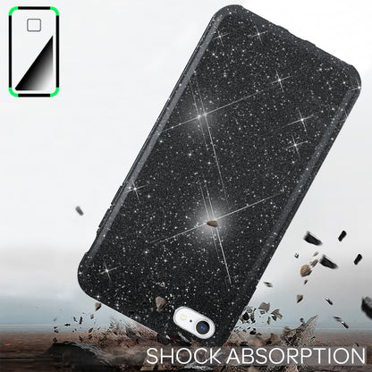 NALIA Glitzerhülle für iPhone 7 / 8 / SE (2020 / 2022) – Funkelnder Glitzer-Look & Grip – SHINEPOP (Silikon Case) – Marke aus Berlin