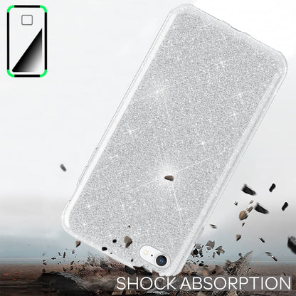 NALIA Glitzerhülle für iPhone 7 / 8 / SE (2020 / 2022) – Funkelnder Glitzer-Look & Grip – SHINEPOP (Silikon Case) – Marke aus Berlin