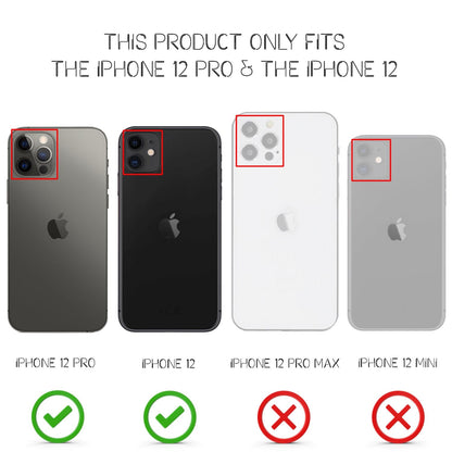 NALIA Handykette mit Neon Glitzerhülle für iPhone 12 / 12 Pro – Durchsichtig & Funkelnd – HANGIT SPARK (Transparentes Silikon Case zum Umhängen) – Marke aus Berlin