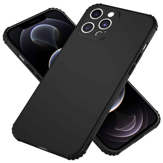 NALIA Extra Dünne Handyhülle kompatibel mit iPhone 12 Pro Max Hülle, Schutzhülle Matt Ultra-Slim Bumper Cover, Rutschfest & Stoßfest Phone Case Handy-Tasche Backcover TPU - Schwarz Silikonhülle Soft