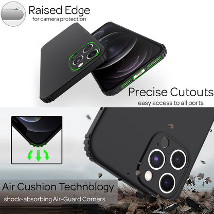 NALIA Extra Dünne Handyhülle kompatibel mit iPhone 12 Pro Max Hülle, Schutzhülle Matt Ultra-Slim Bumper Cover, Rutschfest & Stoßfest Phone Case Handy-Tasche Backcover TPU - Schwarz Silikonhülle Soft