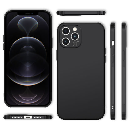 NALIA Extra Dünne Handyhülle kompatibel mit iPhone 12 Pro Max Hülle, Schutzhülle Matt Ultra-Slim Bumper Cover, Rutschfest & Stoßfest Phone Case Handy-Tasche Backcover TPU - Schwarz Silikonhülle Soft