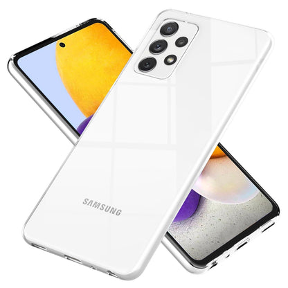 NALIA Transparente Silikonhülle für Samsung Galaxy A72 – Anti-Gelb & Rutschfest – GLAZE (Handyhülle Kristallklar, Schlank & Stoßfest) – Marke aus Berlin