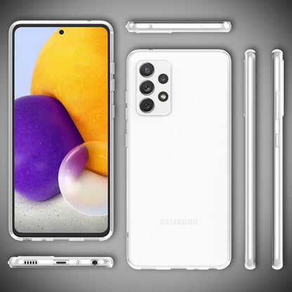 NALIA Transparente Silikonhülle für Samsung Galaxy A72 – Anti-Gelb & Rutschfest – GLAZE (Handyhülle Kristallklar, Schlank & Stoßfest) – Marke aus Berlin