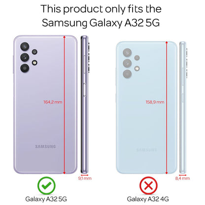 NALIA Transparente Hülle für Samsung Galaxy A32 5G – Harte Rückseite & Silikon Rand – IGNITE (Stoßfeste Handyhülle & Verstärkte Ecken) – Marke aus Berlin