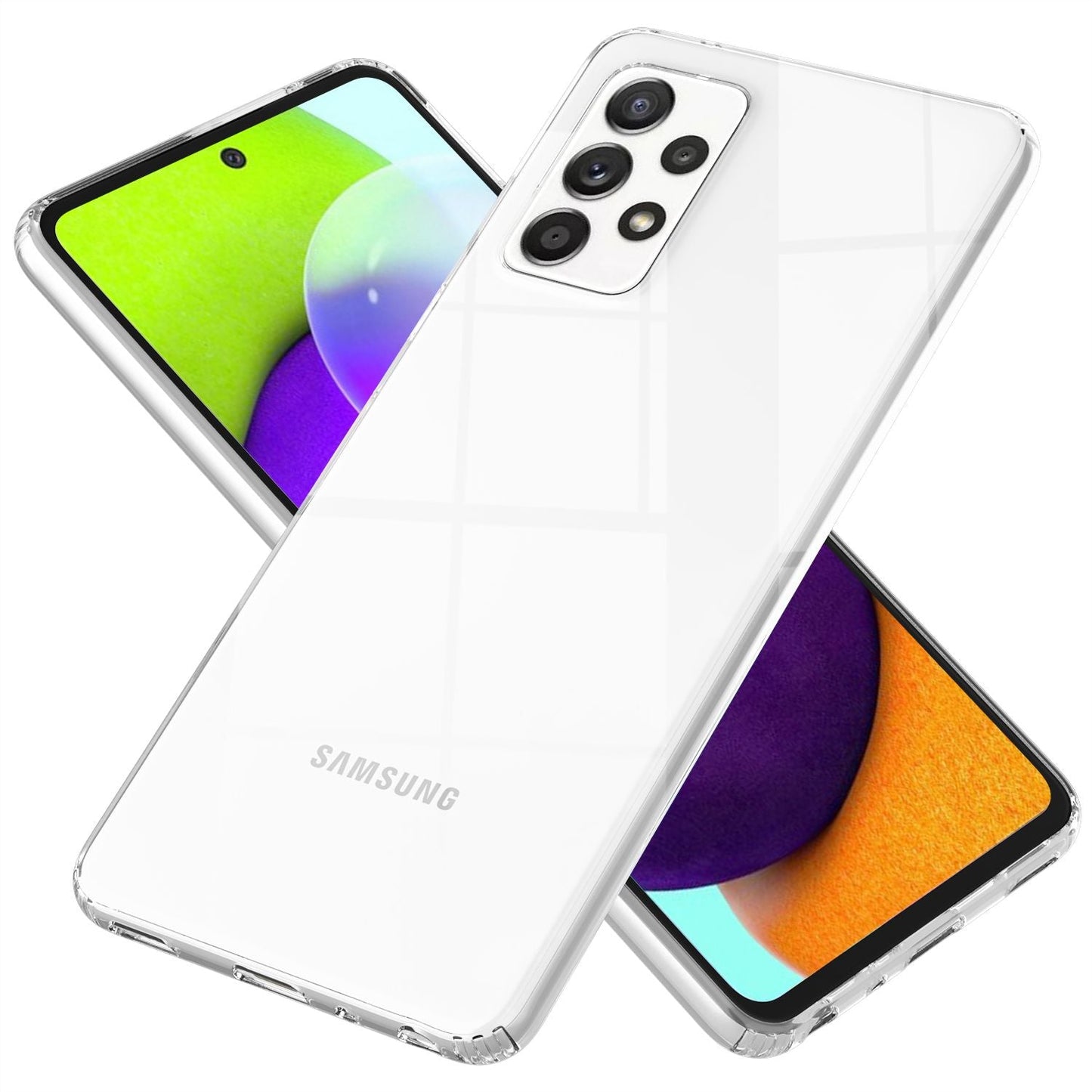 NALIA Transparente Hülle für Samsung Galaxy A52 / A52 5G / A52s 5G – Harte Rückseite & Silikon Rand – IGNITE (Stoßfeste Handyhülle & Verstärkte Ecken) – Marke aus Berlin