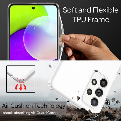 NALIA Transparente Hülle für Samsung Galaxy A52 / A52 5G / A52s 5G – Harte Rückseite & Silikon Rand – IGNITE (Stoßfeste Handyhülle & Verstärkte Ecken) – Marke aus Berlin