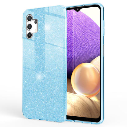 NALIA Glitzerhülle für Samsung Galaxy A32 5G – Funkelnder Glitzer-Look & Grip – SHINEPOP (Silikon Case) – Marke aus Berlin