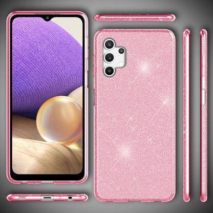 NALIA Glitzerhülle für Samsung Galaxy A32 5G – Funkelnder Glitzer-Look & Grip – SHINEPOP (Silikon Case) – Marke aus Berlin