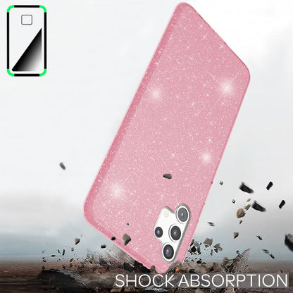 NALIA Glitzerhülle für Samsung Galaxy A32 5G – Funkelnder Glitzer-Look & Grip – SHINEPOP (Silikon Case) – Marke aus Berlin