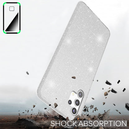 NALIA Glitzerhülle für Samsung Galaxy A32 5G – Funkelnder Glitzer-Look & Grip – SHINEPOP (Silikon Case) – Marke aus Berlin