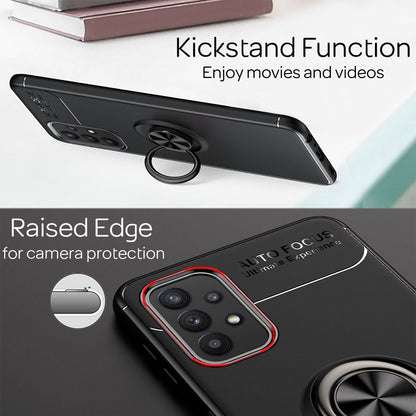 NALIA Ringhülle für Samsung Galaxy A32 5G – Ring-Ständer 360° & für Magnet-Halter – GRIP360 (Mattiertes Silikon Case) – Marke aus Berlin