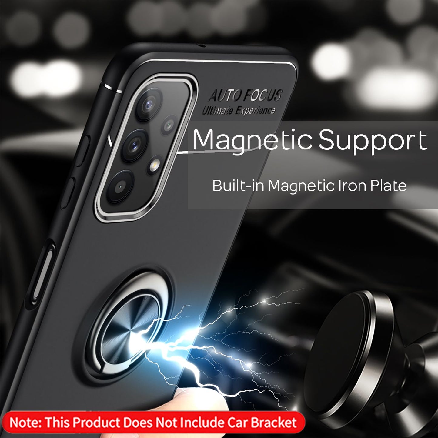 NALIA Ringhülle für Samsung Galaxy A32 5G – Ring-Ständer 360° & für Magnet-Halter – GRIP360 (Mattiertes Silikon Case) – Marke aus Berlin