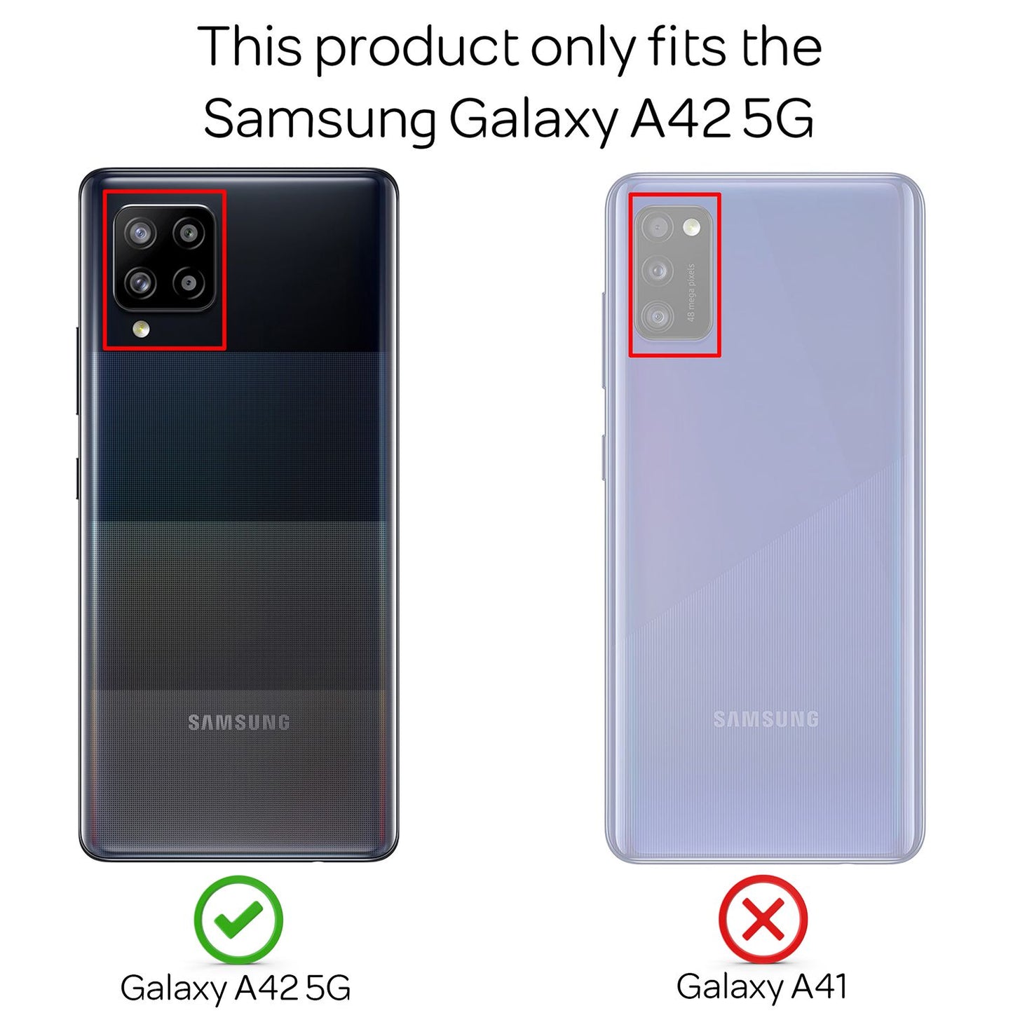 NALIA Handykette für Samsung Galaxy A42 5G – Transparentes Hybrid-Case & Band – HANGIT (Anti-Gelb Rückseite & Verstellbar) – Marke aus Berlin