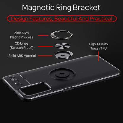 NALIA Ringhülle für Xiaomi Redmi 9T – Ring-Ständer 360° & für Magnet-Halter – GRIP360 (Mattiertes Silikon Case) – Marke aus Berlin