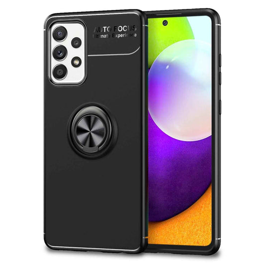 NALIA Ringhülle für Samsung Galaxy A52 / A52 5G / A52s 5G – Ring-Ständer 360° & für Magnet-Halter – GRIP360 (Mattiertes Silikon Case) – Marke aus Berlin