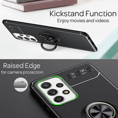 NALIA Ringhülle für Samsung Galaxy A52 / A52 5G / A52s 5G – Ring-Ständer 360° & für Magnet-Halter – GRIP360 (Mattiertes Silikon Case) – Marke aus Berlin