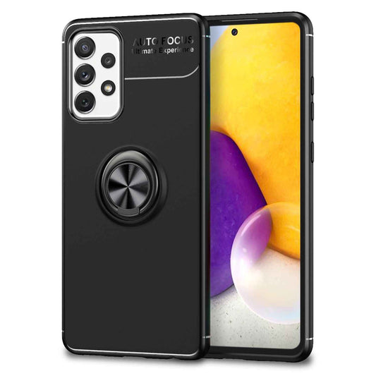 NALIA Ringhülle für Samsung Galaxy A72 – Ring-Ständer 360° & für Magnet-Halter – GRIP360 (Mattiertes Silikon Case) – Marke aus Berlin
