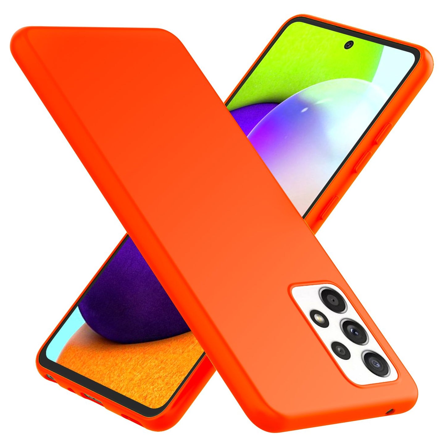 NALIA Neon Silikonhülle für Samsung Galaxy A52 / A52 5G / A52s 5G – Soft-Touch & Signal-Neon – NEONSHOCK (Matte Schutzhülle) – Marke aus Berlin