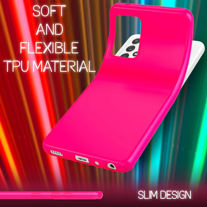 NALIA Neon Silikonhülle für Samsung Galaxy A52 / A52 5G / A52s 5G – Soft-Touch & Signal-Neon – NEONSHOCK (Matte Schutzhülle) – Marke aus Berlin