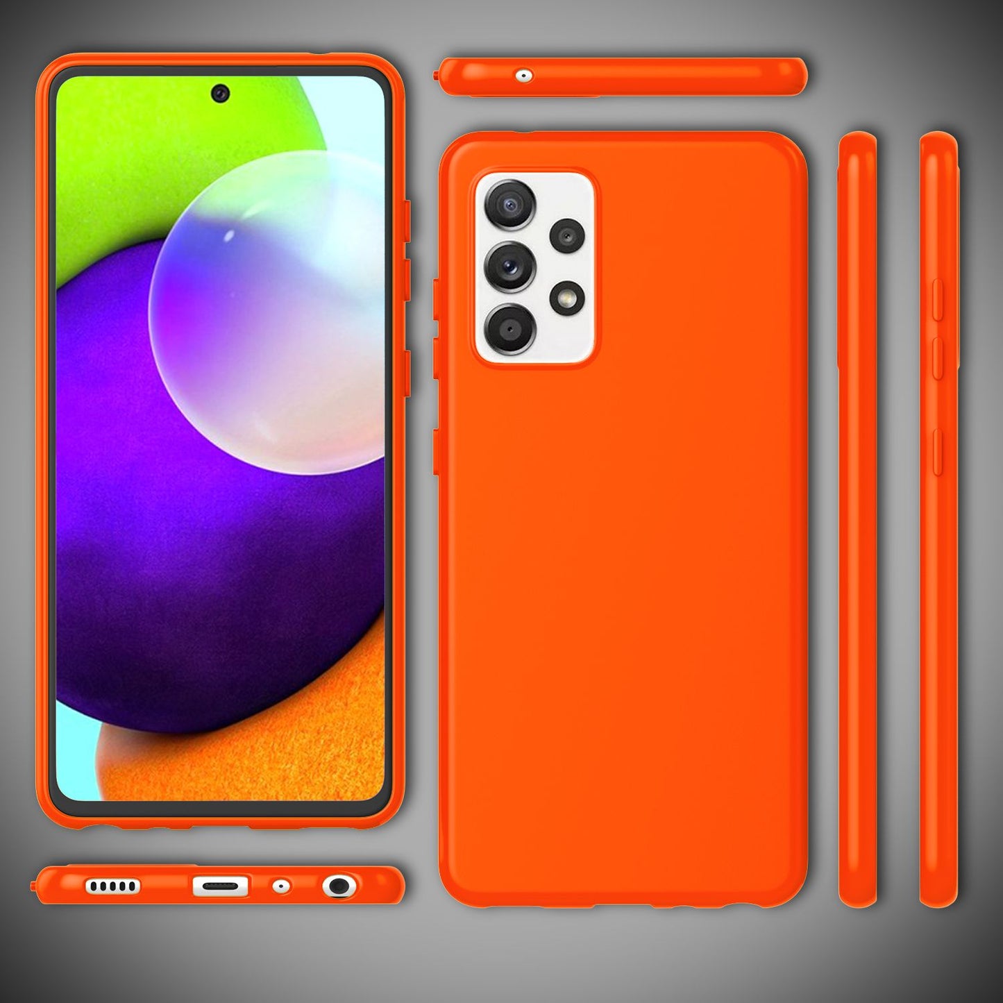 NALIA Neon Silikonhülle für Samsung Galaxy A52 / A52 5G / A52s 5G – Soft-Touch & Signal-Neon – NEONSHOCK (Matte Schutzhülle) – Marke aus Berlin