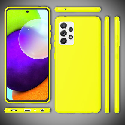 NALIA Neon Silikonhülle für Samsung Galaxy A52 / A52 5G / A52s 5G – Soft-Touch & Signal-Neon – NEONSHOCK (Matte Schutzhülle) – Marke aus Berlin