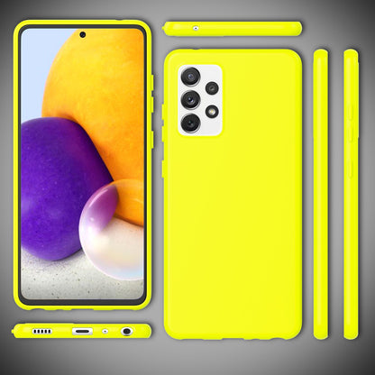 NALIA Neon Silikonhülle für Samsung Galaxy A72 – Soft-Touch & Signal-Neon – NEONSHOCK (Matte Schutzhülle) – Marke aus Berlin