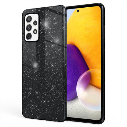 NALIA Glitzerhülle für Samsung Galaxy A72 – Funkelnder Glitzer-Look & Grip – SHINEPOP (Silikon Case) – Marke aus Berlin