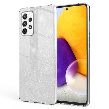NALIA Glitzerhülle für Samsung Galaxy A72 – Funkelnder Glitzer-Look & Grip – SHINEPOP (Silikon Case) – Marke aus Berlin