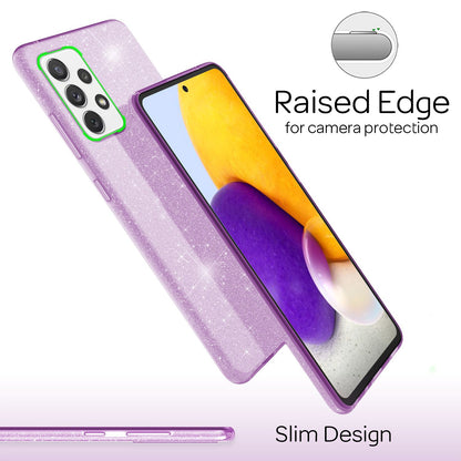 NALIA Glitzerhülle für Samsung Galaxy A72 – Funkelnder Glitzer-Look & Grip – SHINEPOP (Silikon Case) – Marke aus Berlin