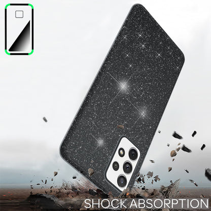 NALIA Glitzerhülle für Samsung Galaxy A72 – Funkelnder Glitzer-Look & Grip – SHINEPOP (Silikon Case) – Marke aus Berlin