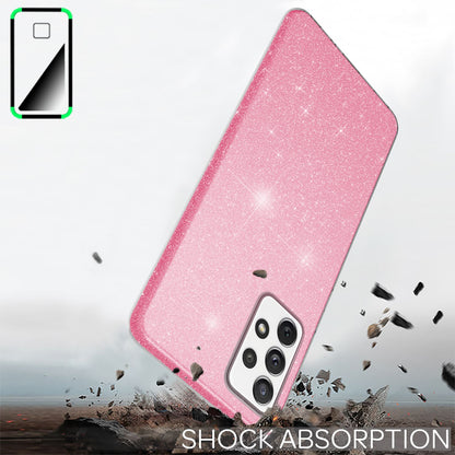 NALIA Glitzerhülle für Samsung Galaxy A72 – Funkelnder Glitzer-Look & Grip – SHINEPOP (Silikon Case) – Marke aus Berlin