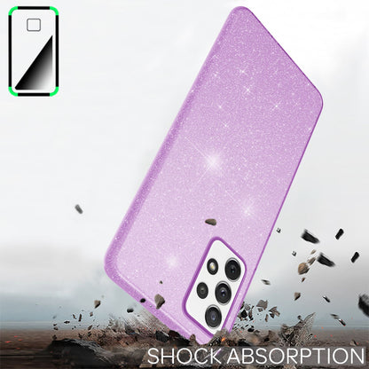 NALIA Glitzerhülle für Samsung Galaxy A72 – Funkelnder Glitzer-Look & Grip – SHINEPOP (Silikon Case) – Marke aus Berlin