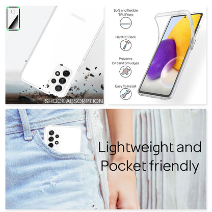 NALIA 360° Hülle für Samsung Galaxy A72 – Vorne & Hinten Schutz – 360GUARD (Full-Body Case) – Marke aus Berlin