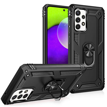 NALIA Panzerhülle für Samsung Galaxy A52 / A52 5G / A52s 5G – Ring-Ständer 360° & Magnet-Halterung Kompatibel – RINGDEFEND (Stoßfestes Outdoor Case) – Marke aus Berlin