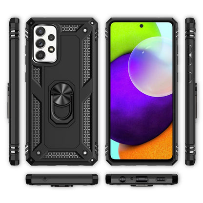 NALIA Panzerhülle für Samsung Galaxy A52 / A52 5G / A52s 5G – Ring-Ständer 360° & Magnet-Halterung Kompatibel – RINGDEFEND (Stoßfestes Outdoor Case) – Marke aus Berlin