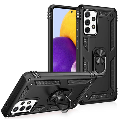 NALIA Panzerhülle für Samsung Galaxy A72 – Ring-Ständer 360° & Magnet-Halterung Kompatibel – RINGDEFEND (Stoßfestes Outdoor Case) – Marke aus Berlin