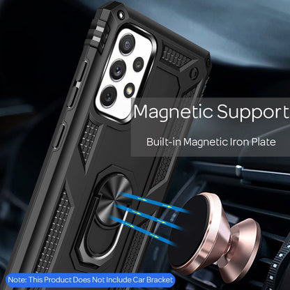 NALIA Panzerhülle für Samsung Galaxy A72 – Ring-Ständer 360° & Magnet-Halterung Kompatibel – RINGDEFEND (Stoßfestes Outdoor Case) – Marke aus Berlin