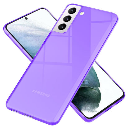 NALIA Neon Silikonhülle für Samsung Galaxy S21 – Knallige Signal-Farbe & Linsenschutz – VIBE (Transparentes Case) – Marke aus Berlin