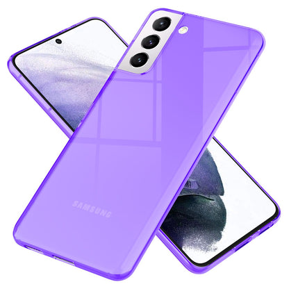 NALIA Neon Silikonhülle für Samsung Galaxy S21 Plus – Knallige Signal-Farbe & Linsenschutz – VIBE (Transparentes Case) – Marke aus Berlin