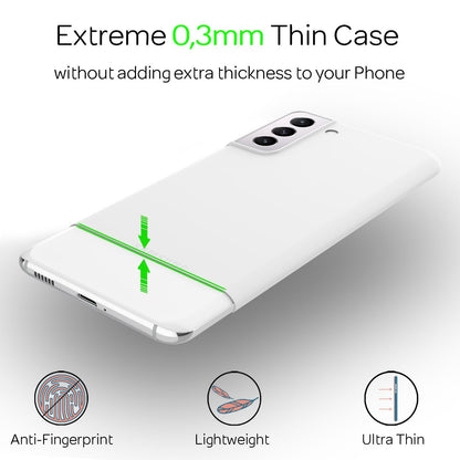 NALIA Ultra Slim Hardcase für Samsung Galaxy S21 – Matt & 0.3mm Dünn – PHANTOM (Dünnes Cover & Kamera-Vollschutz) – Marke aus Berlin