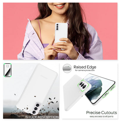 NALIA Ultra Slim Hardcase für Samsung Galaxy S21 – Matt & 0.3mm Dünn – PHANTOM (Dünnes Cover & Kamera-Vollschutz) – Marke aus Berlin
