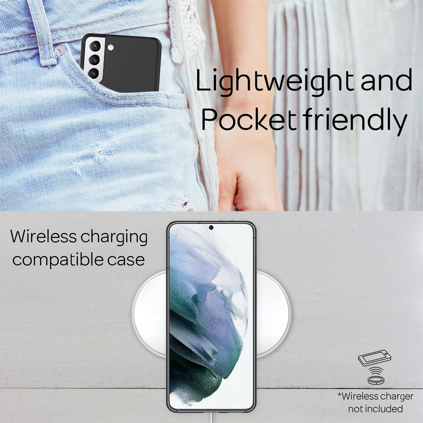 NALIA Ultra Slim Hardcase für Samsung Galaxy S21 – Matt & 0.3mm Dünn – PHANTOM (Dünnes Cover & Kamera-Vollschutz) – Marke aus Berlin