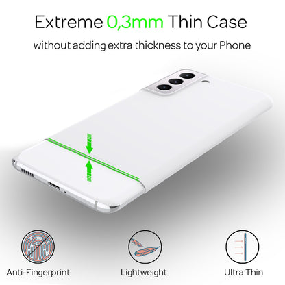 NALIA Ultra Slim Hardcase für Samsung Galaxy S21 Plus – Matt & 0.3mm Dünn – PHANTOM (Dünnes Cover & Kamera-Vollschutz) – Marke aus Berlin