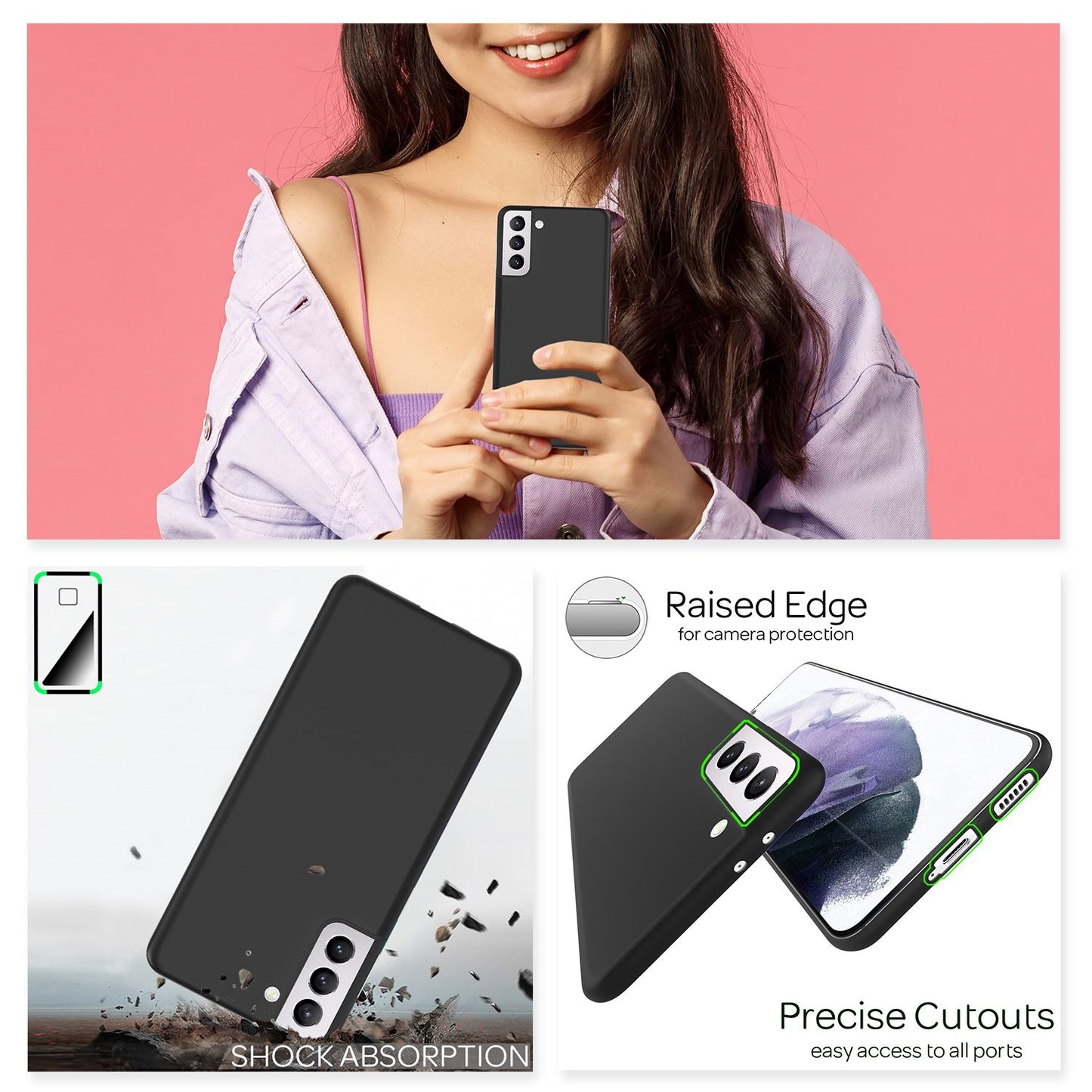 NALIA Ultra Slim Hardcase für Samsung Galaxy S21 Plus – Matt & 0.3mm Dünn – PHANTOM (Dünnes Cover & Kamera-Vollschutz) – Marke aus Berlin