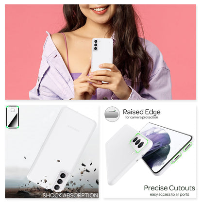 NALIA Ultra Slim Hardcase für Samsung Galaxy S21 Plus – Matt & 0.3mm Dünn – PHANTOM (Dünnes Cover & Kamera-Vollschutz) – Marke aus Berlin