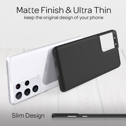 NALIA Ultra Slim Hardcase für Samsung Galaxy S21 Ultra – Matt & 0.3mm Dünn – PHANTOM (Dünnes Cover & Kamera-Vollschutz) – Marke aus Berlin