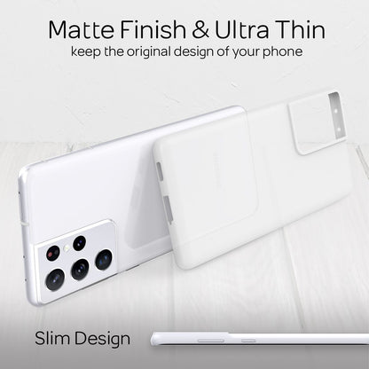 NALIA Ultra Slim Hardcase für Samsung Galaxy S21 Ultra – Matt & 0.3mm Dünn – PHANTOM (Dünnes Cover & Kamera-Vollschutz) – Marke aus Berlin