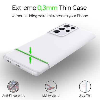 NALIA Ultra Slim Hardcase für Samsung Galaxy S21 Ultra – Matt & 0.3mm Dünn – PHANTOM (Dünnes Cover & Kamera-Vollschutz) – Marke aus Berlin