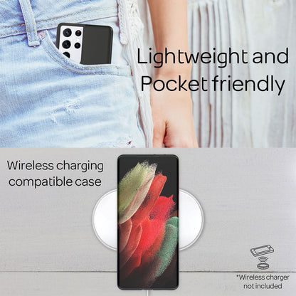 NALIA Ultra Slim Hardcase für Samsung Galaxy S21 Ultra – Matt & 0.3mm Dünn – PHANTOM (Dünnes Cover & Kamera-Vollschutz) – Marke aus Berlin